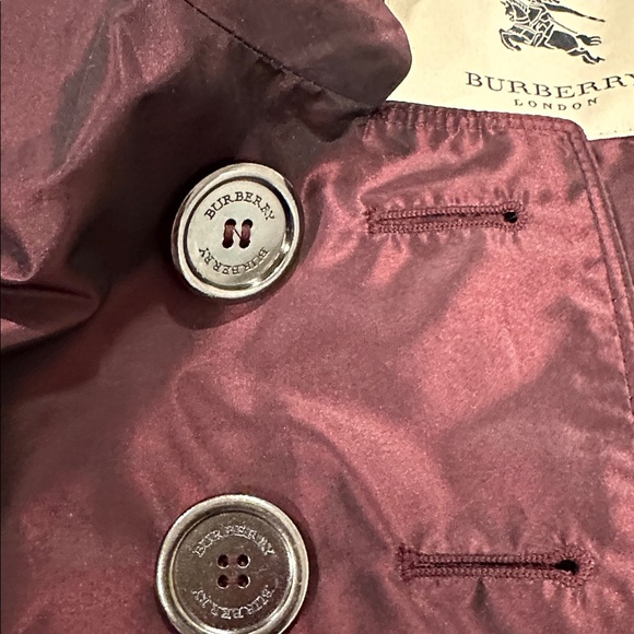 Womens Double-Breasted Cropped Jacket - Dark Burgundy - Picture 6 of 9